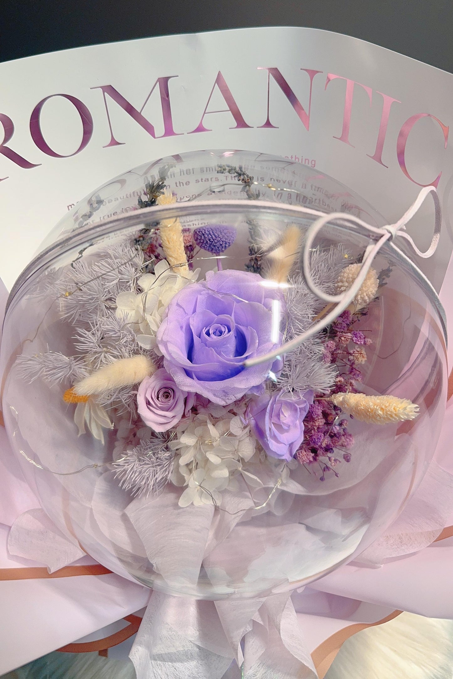 Purple In Acrylic Ball (Preserved)