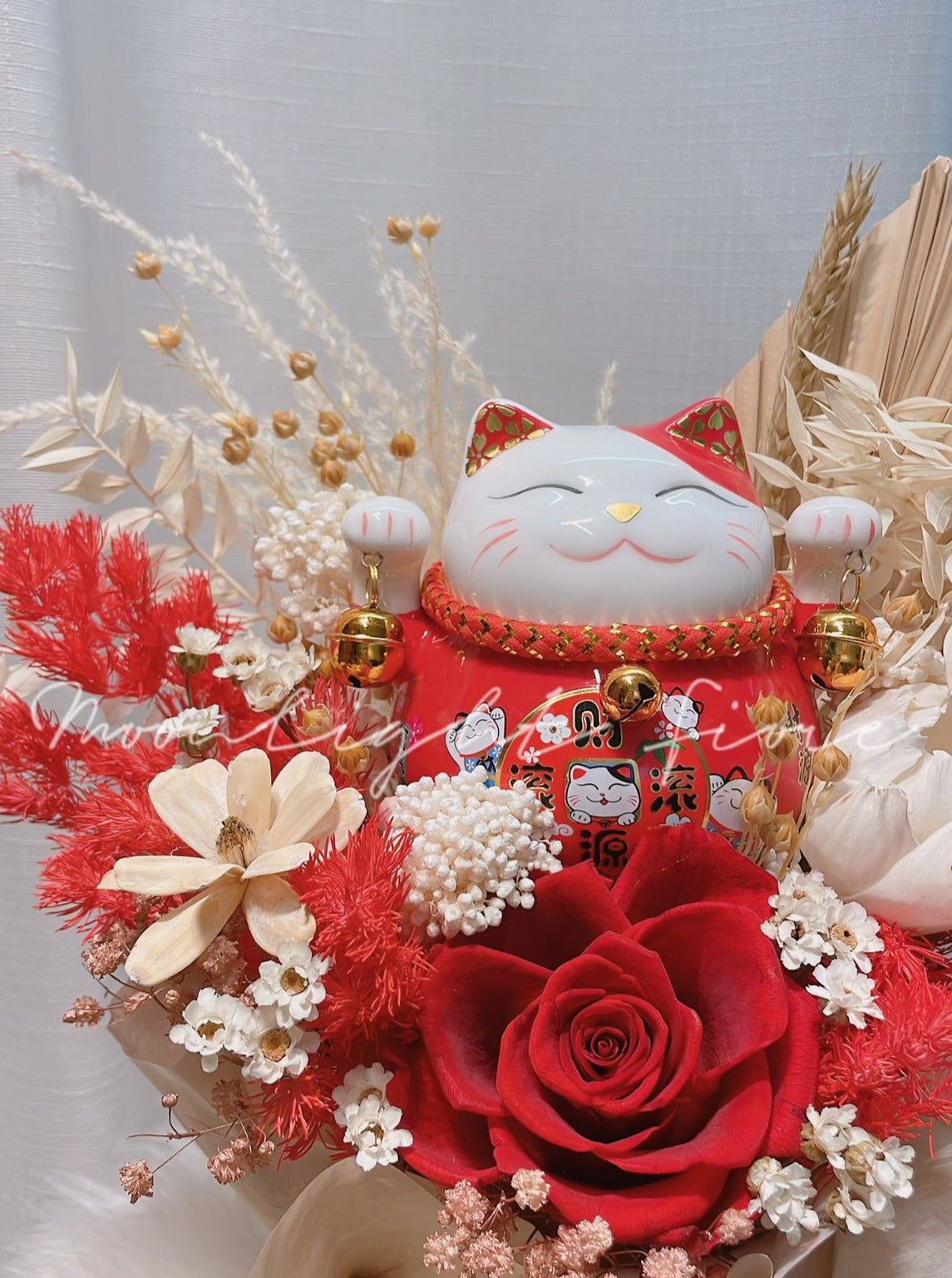 Fortune Cat Flower Box (Preserved)