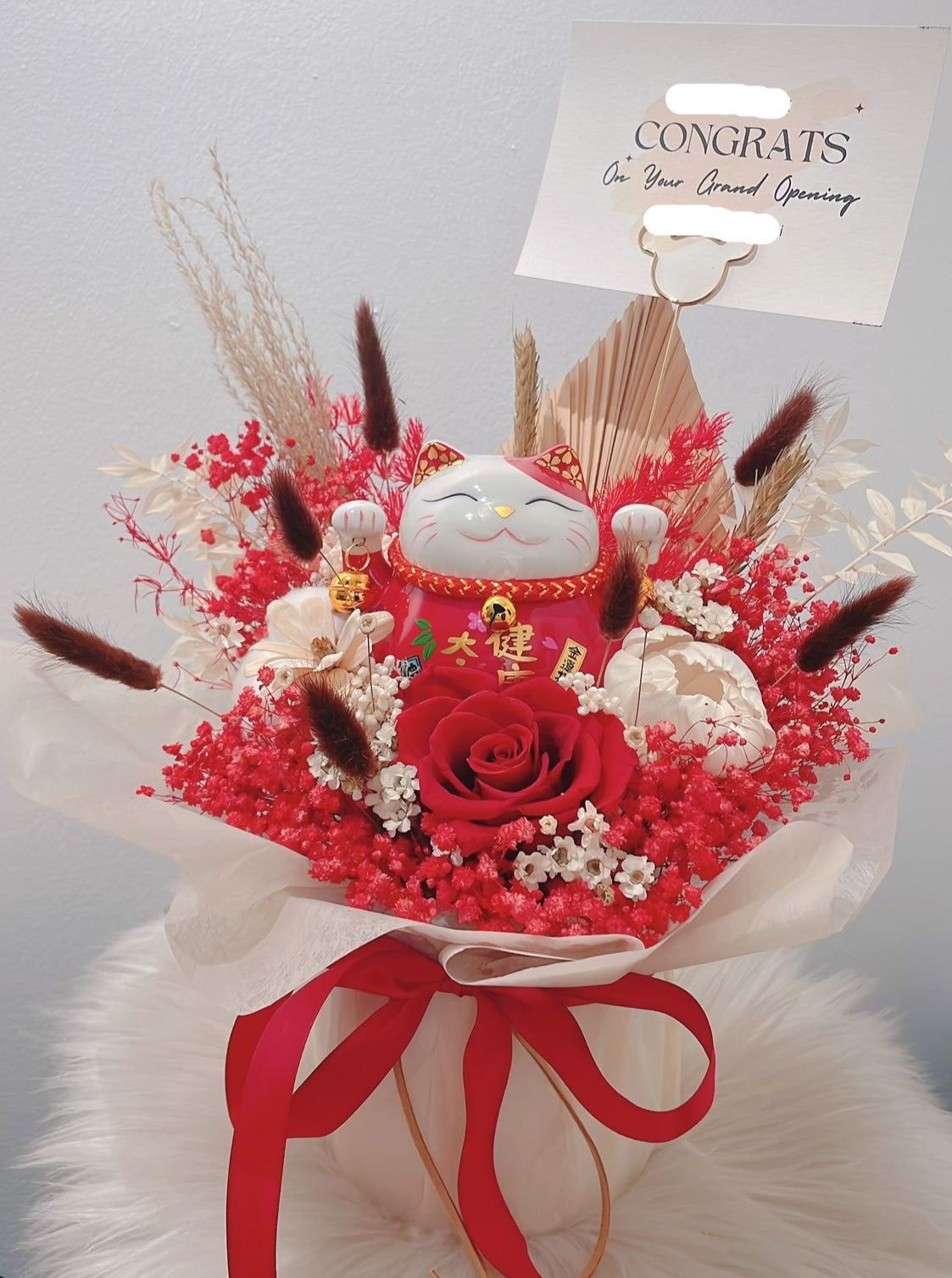 Fortune Cat Flower Box (Preserved)