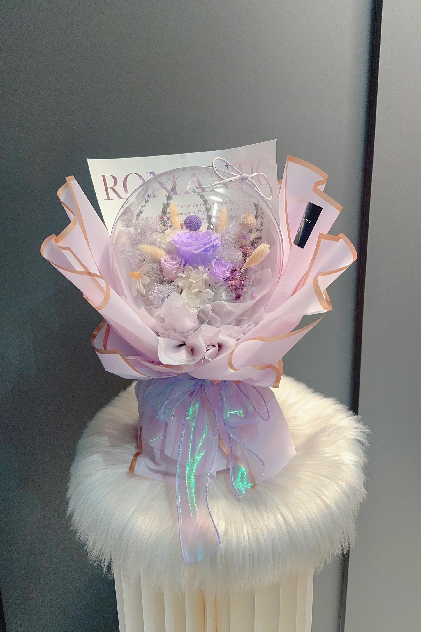 Purple In Acrylic Ball (Preserved)